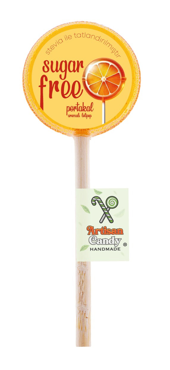 ARTISAN CANDY El Yapımı Meyve Aromalı Kristal Lolipop PORTAKAL 16 g (1 adet)