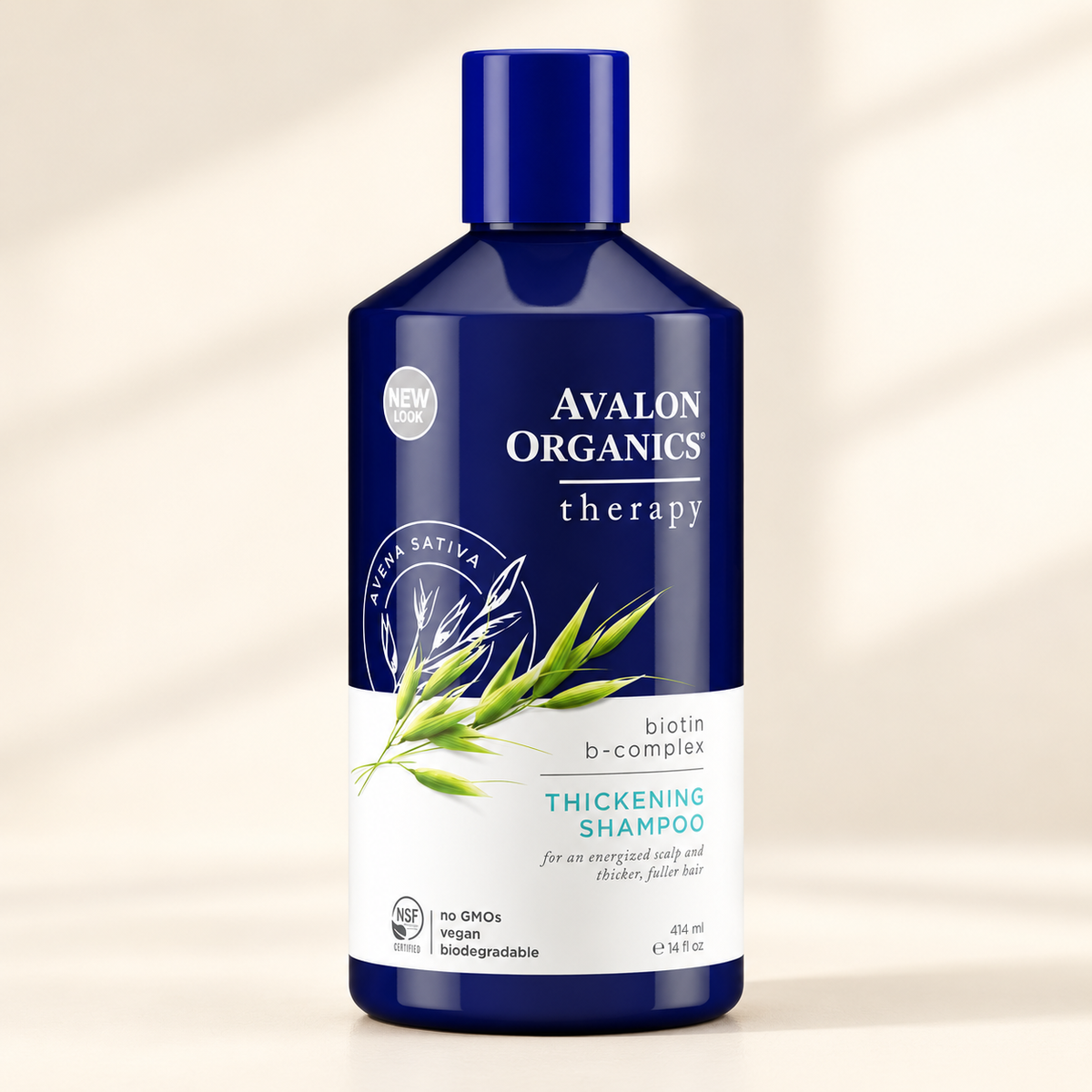 Avalon Organics Biotin B Complex Thickening Şampuan 414 ml – stüdyo çekimi