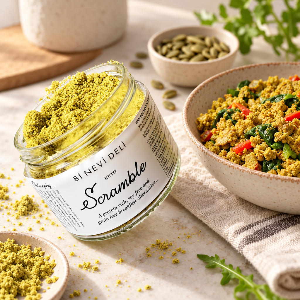 Bİ NEVİ DELİ Pumpkin Keto Scramble 150 g – sunum önerisi