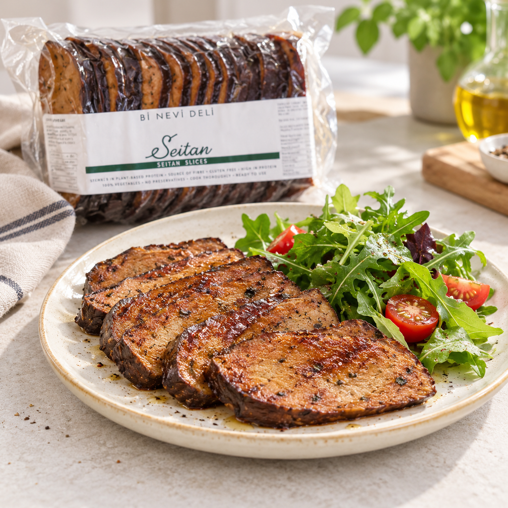Bİ NEVİ DELİ Seitan 500 g – sunum önerisi