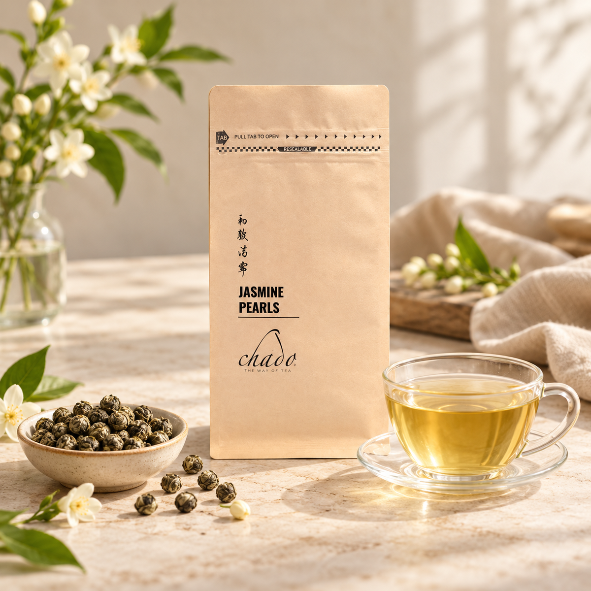 CHADO Jasmine Pearls 200 g – sunum önerisi