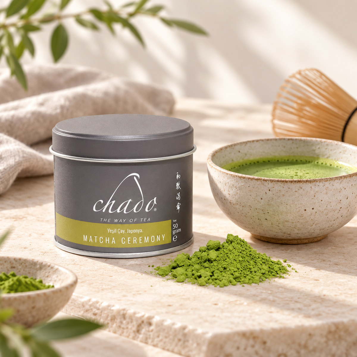 CHADO Matcha Ceremony Grade 50 g – sunum önerisi