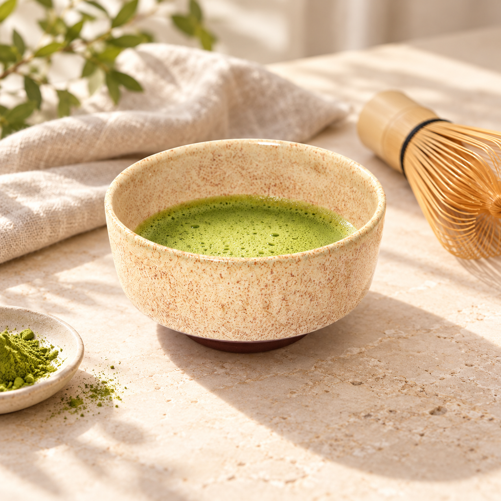 CHADO Matcha Kasesi Krem renk – sunum önerisi
