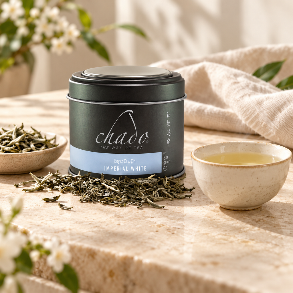 CHADO Silver Needle Beyaz Çay 50 g – sunum önerisi
