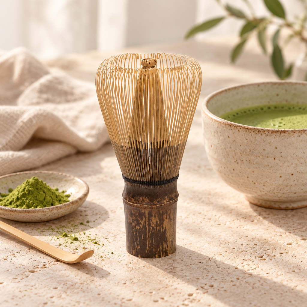 Dark Bamboo Whisk (Chasen) – sunum önerisi
