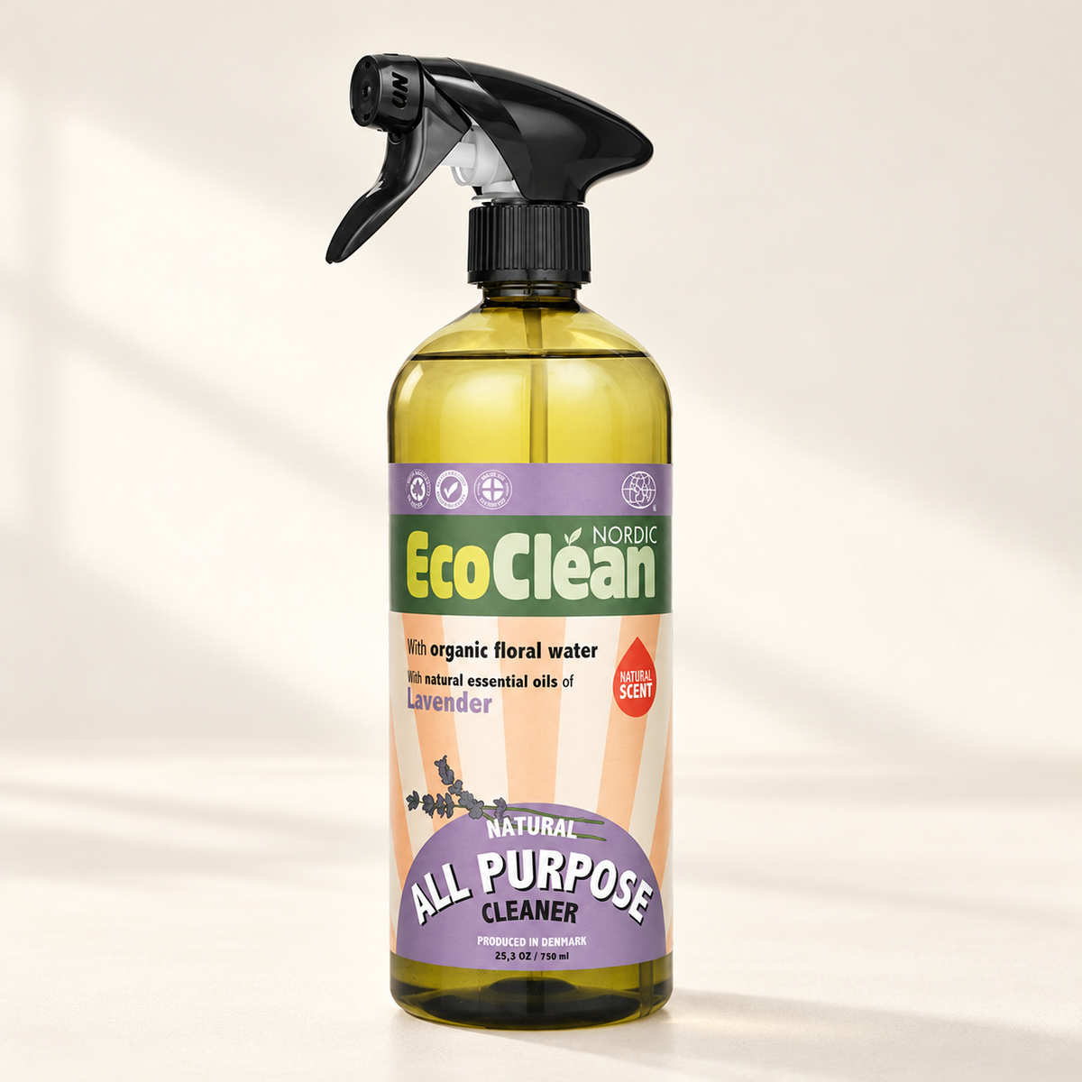 ECO CLEAN NORDIC Çok Amaçlı Temizleyici 750 ml Lavanta Özlü – stüdyo çekimi