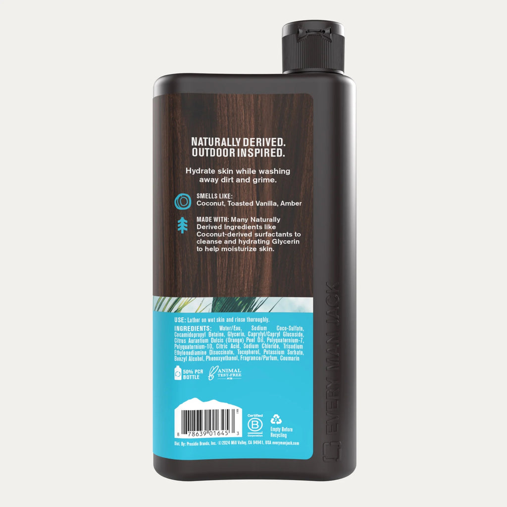 EVERY MAN JACK Coconut + Vanilla Nemlendirici Duş Jeli 500 ml
