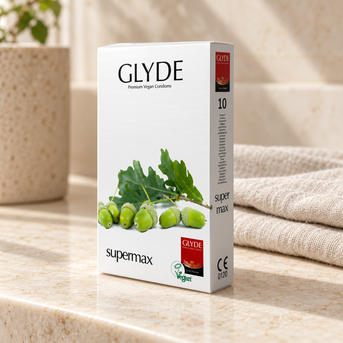 GLYDE Vegan Prezervatif Supermax – sunum önerisi