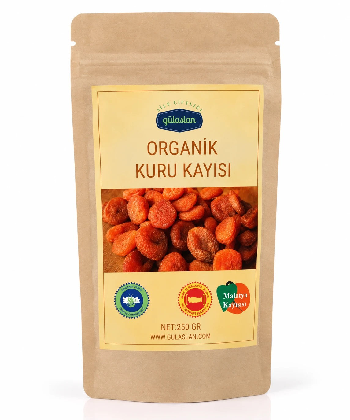 Gülaslan Organik Kuru Kayısı 250 g.