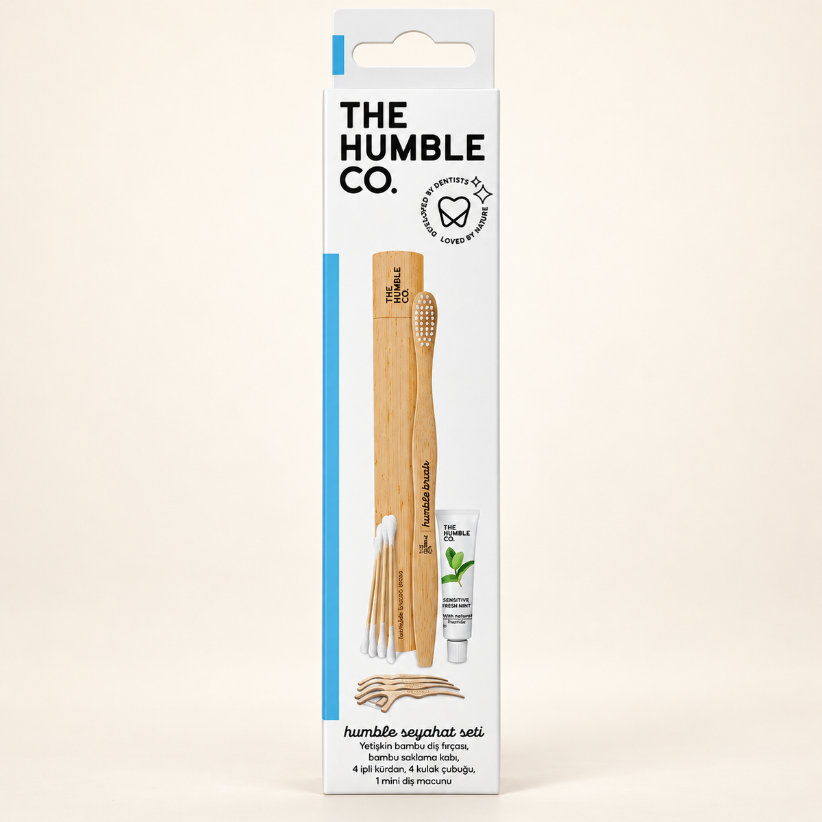 Humble Brush Bambu Diş Fırçası Seyahat Kiti – stüdyo çekimi