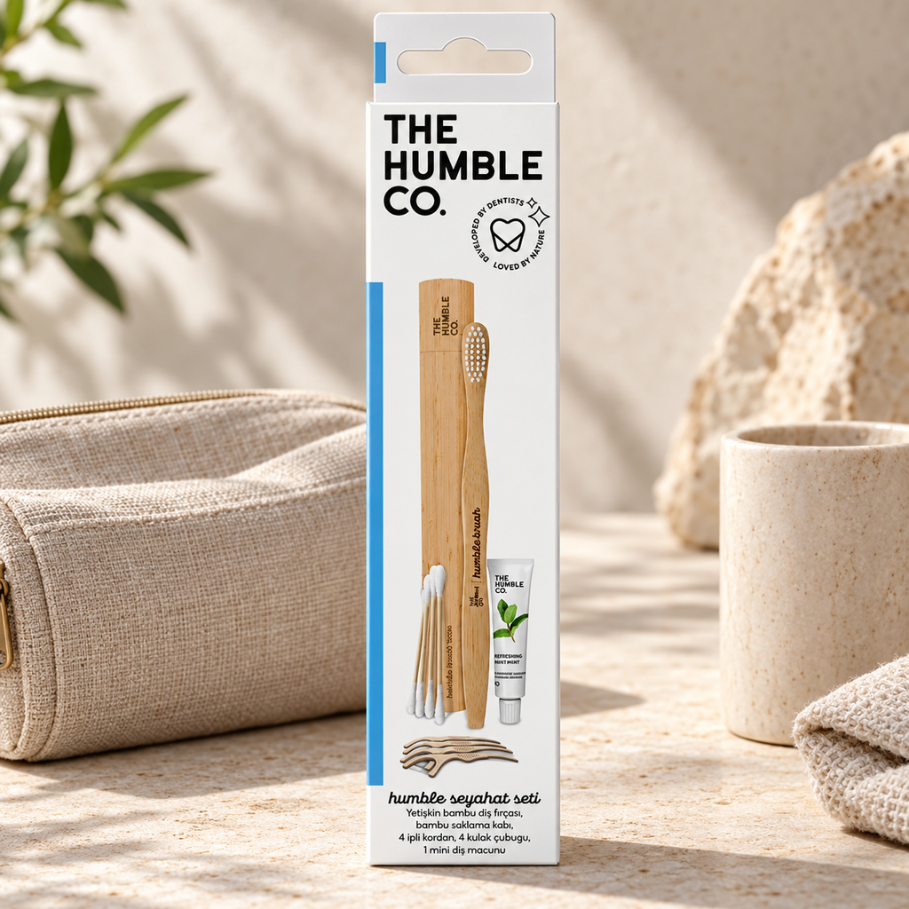 Humble Brush Bambu Diş Fırçası Seyahat Kiti – sunum önerisi