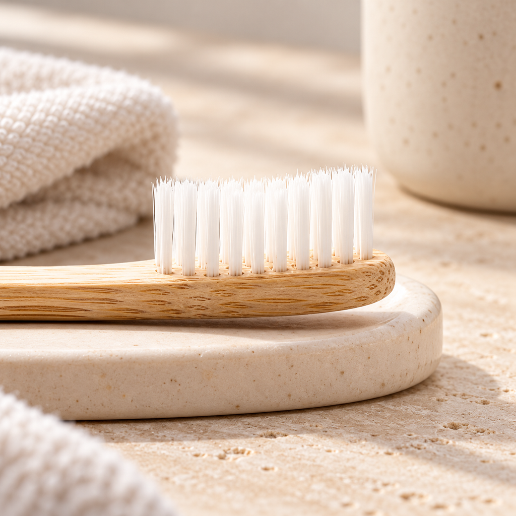 HUMBLE BRUSH Bambu Yetişkin Diş Fırçası Soft-Yumuşak BEYAZ – sunum önerisi
