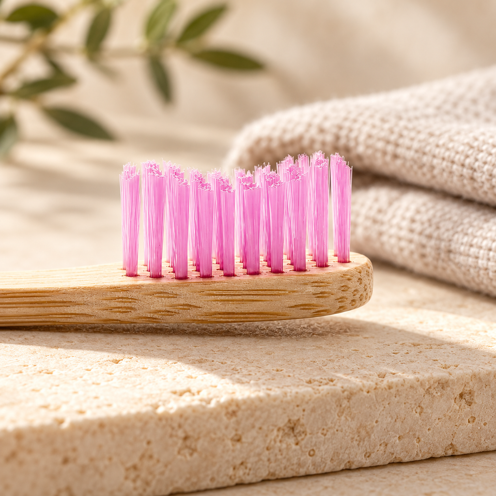 HUMBLE BRUSH Bambu Yetişkin Diş Fırçası Soft-Yumuşak LİLA – sunum önerisi