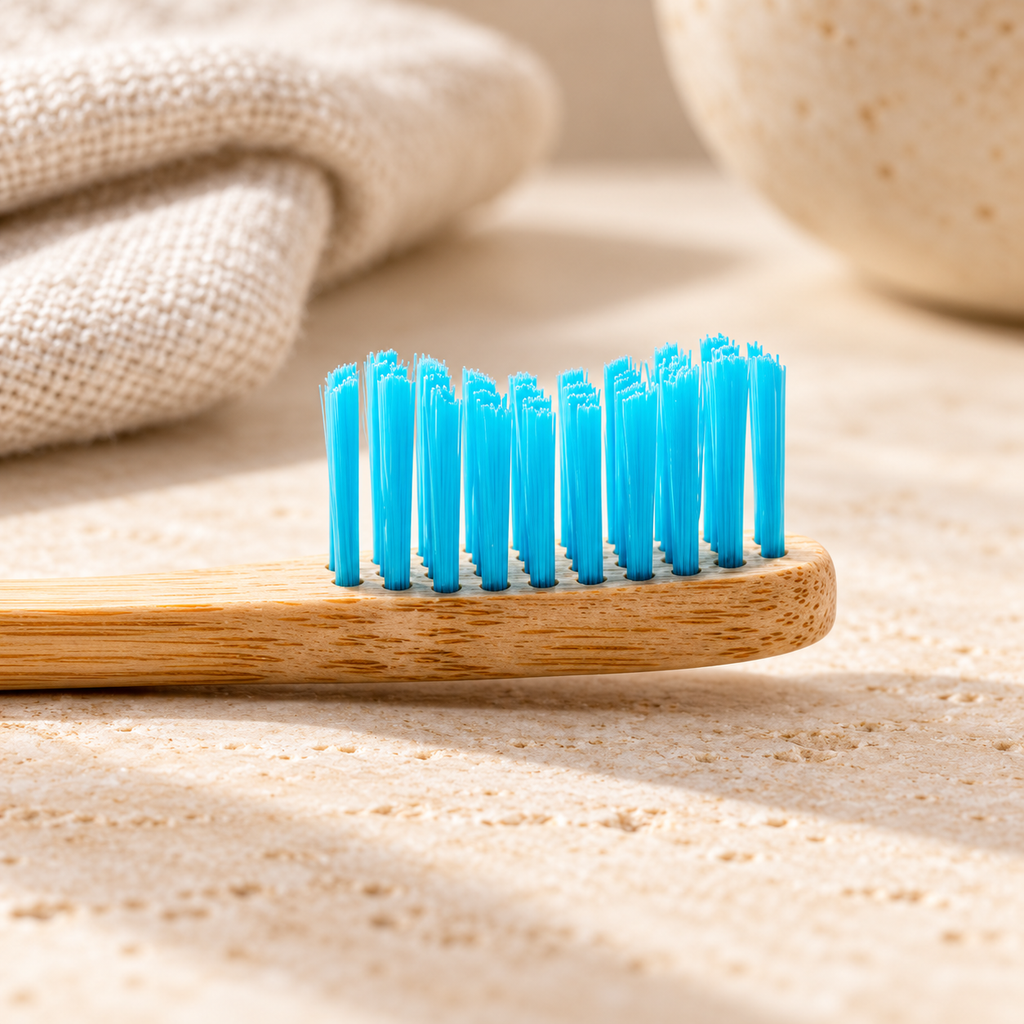 HUMBLE BRUSH Bambu Yetişkin Diş Fırçası Soft-Yumuşak MAVİ – sunum önerisi