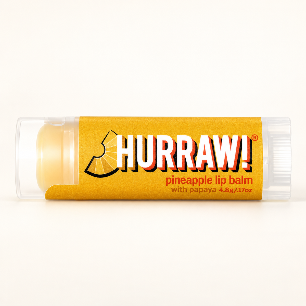 HURRAW Papaya Pineapple Lip Balm/ Papaya Ananaslı Dudak Koruyucu – stüdyo çekimi