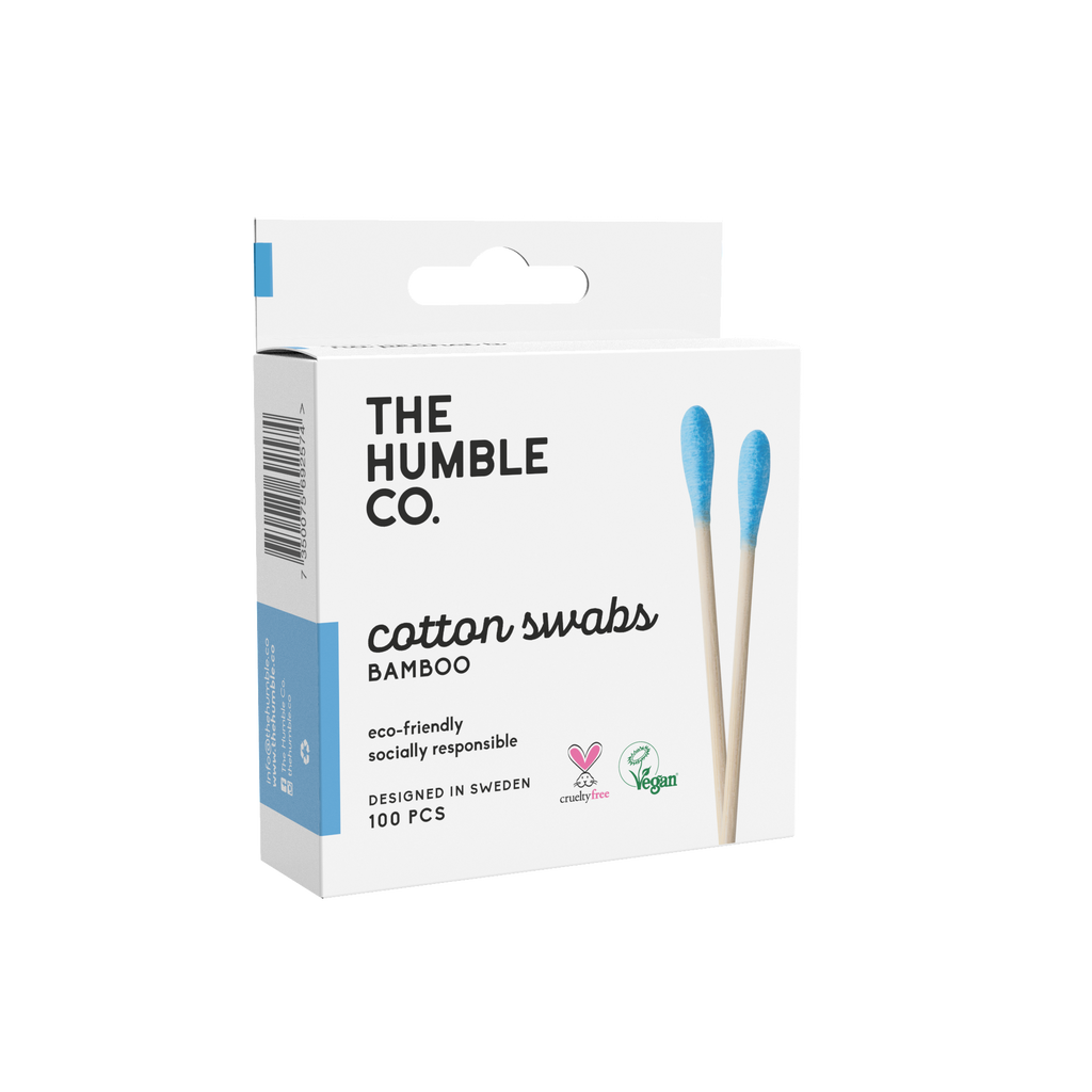 THE HUMBLE CO Bambu Kulak Temizleme Çubuğu 100 adet MAVİ