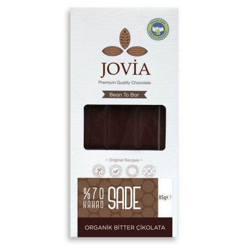 JOVIA Organik Çikolata %70 Bitter 85 g