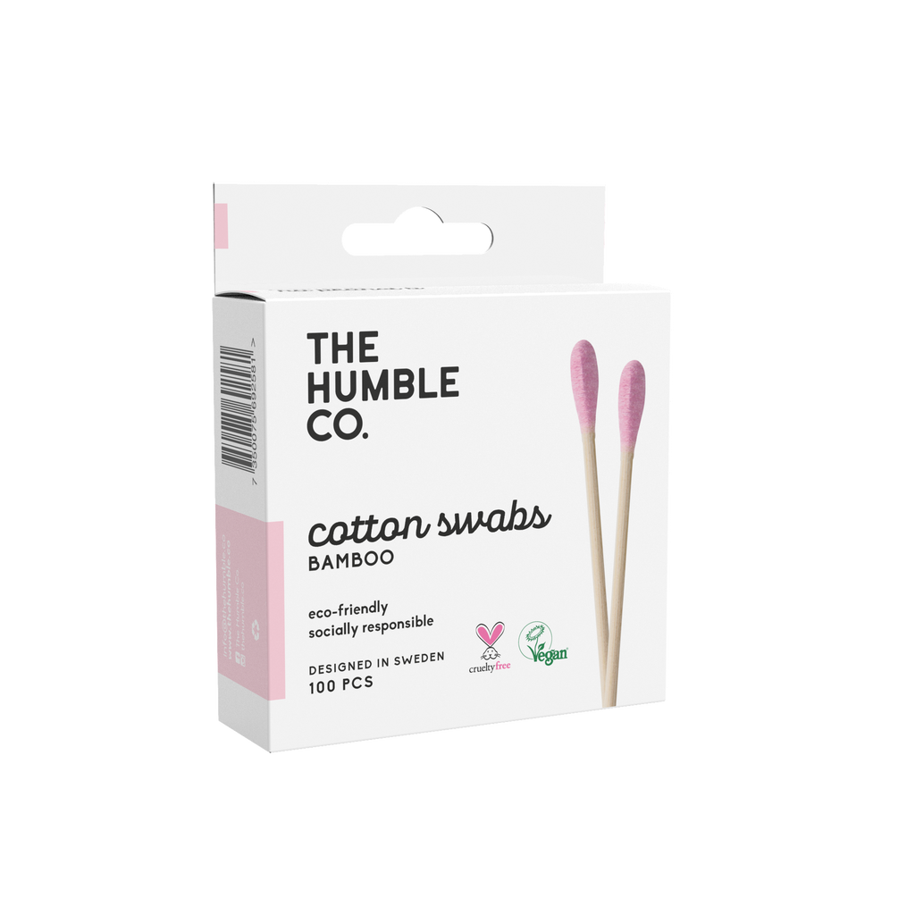 THE HUMBLE CO Bambu Kulak Temizleme Çubuğu 100 adet LİLA