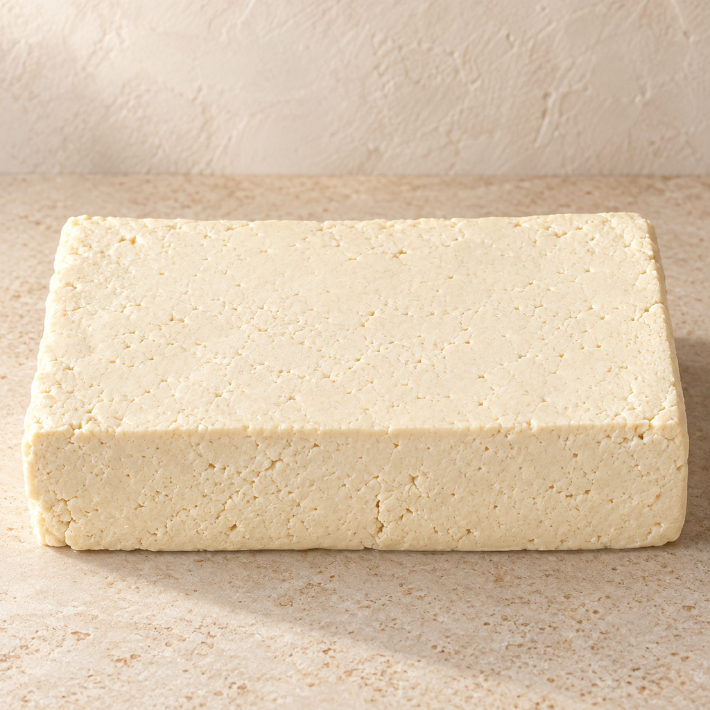 Indo Gastronomy Sade Tofu 500 g, ambalajsız ürünün temsili stüdyo görünümü