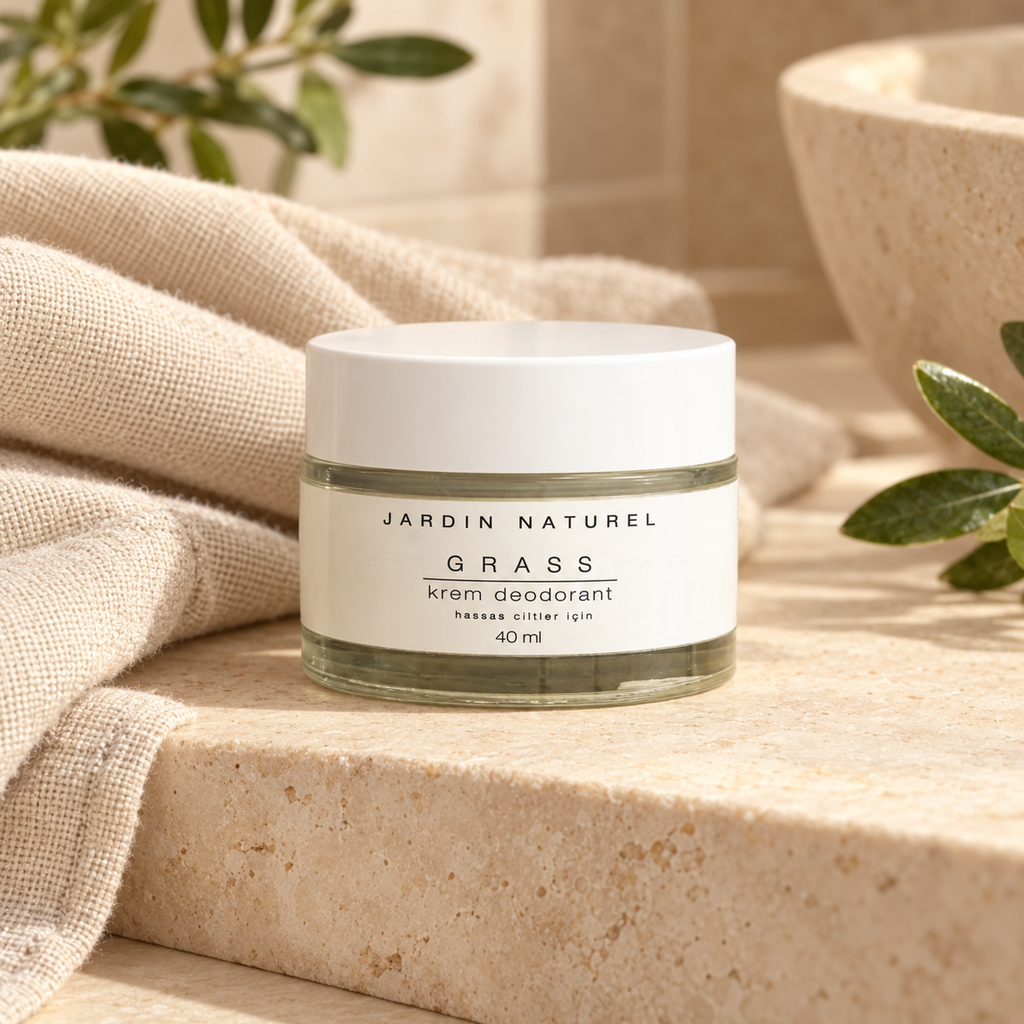 JARDIN NATUREL Grass Krem Deodorant Karbonatlı 40 ml – sunum önerisi