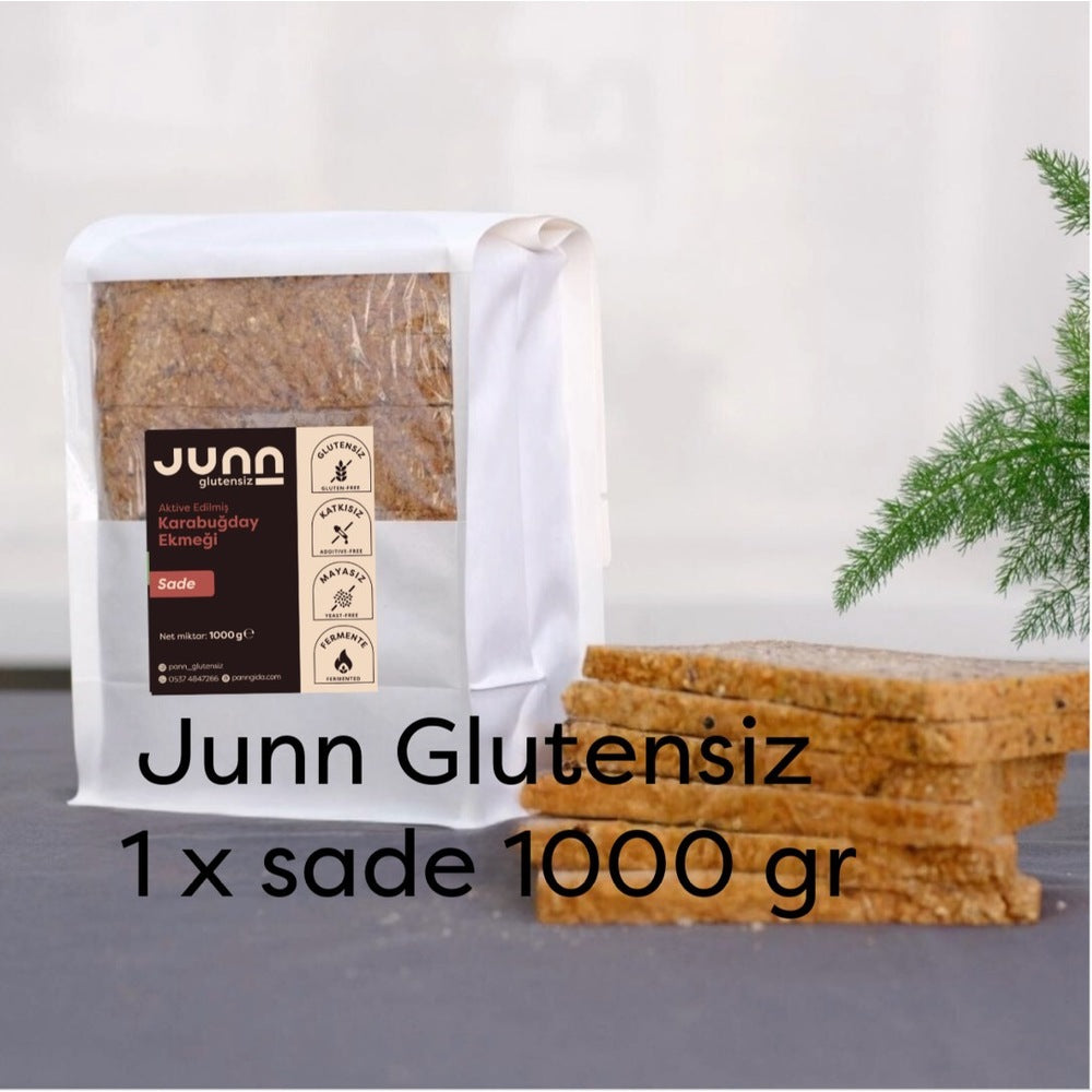 JUNN Glutensiz Aktive Karabuğday Ekmeği Sade 1000 g