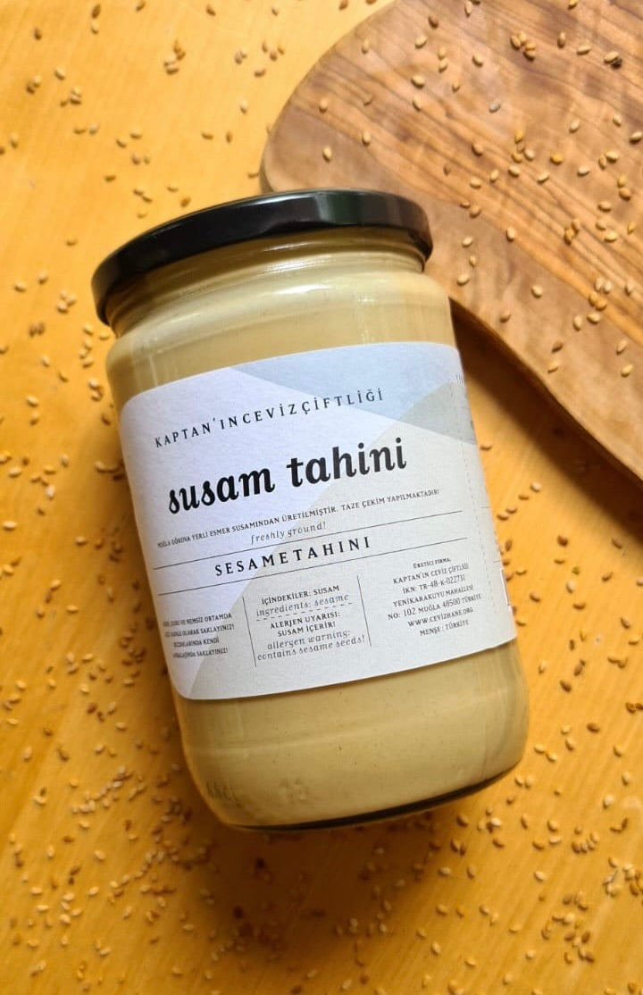 KAPTAN'IN CEVİZ ÇİFTLİĞİ Çifte Kavrulmuş Gökova Altın Susam Tahini 600 g