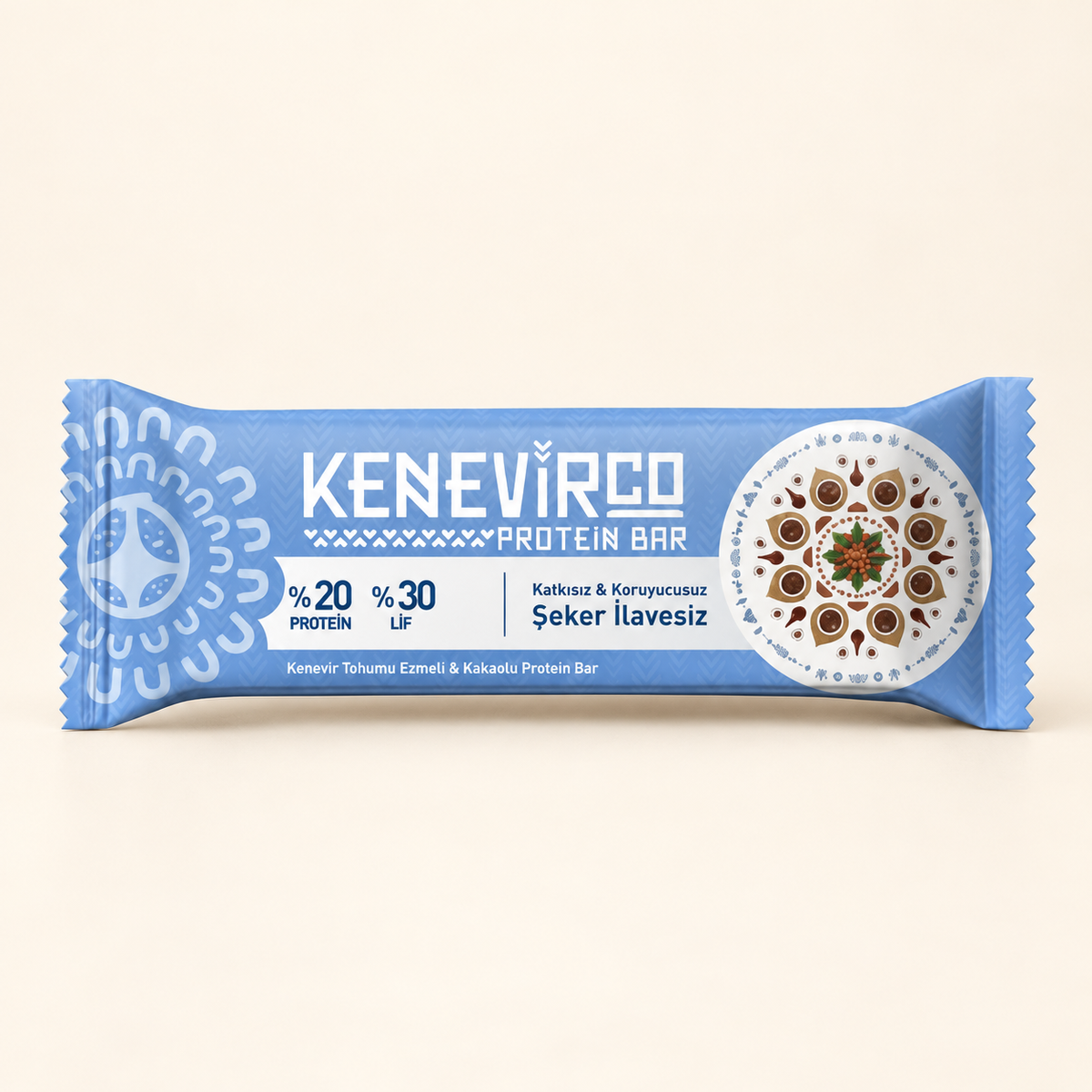 KenevirCo Kakaolu Protein Bar 40 g – stüdyo çekimi