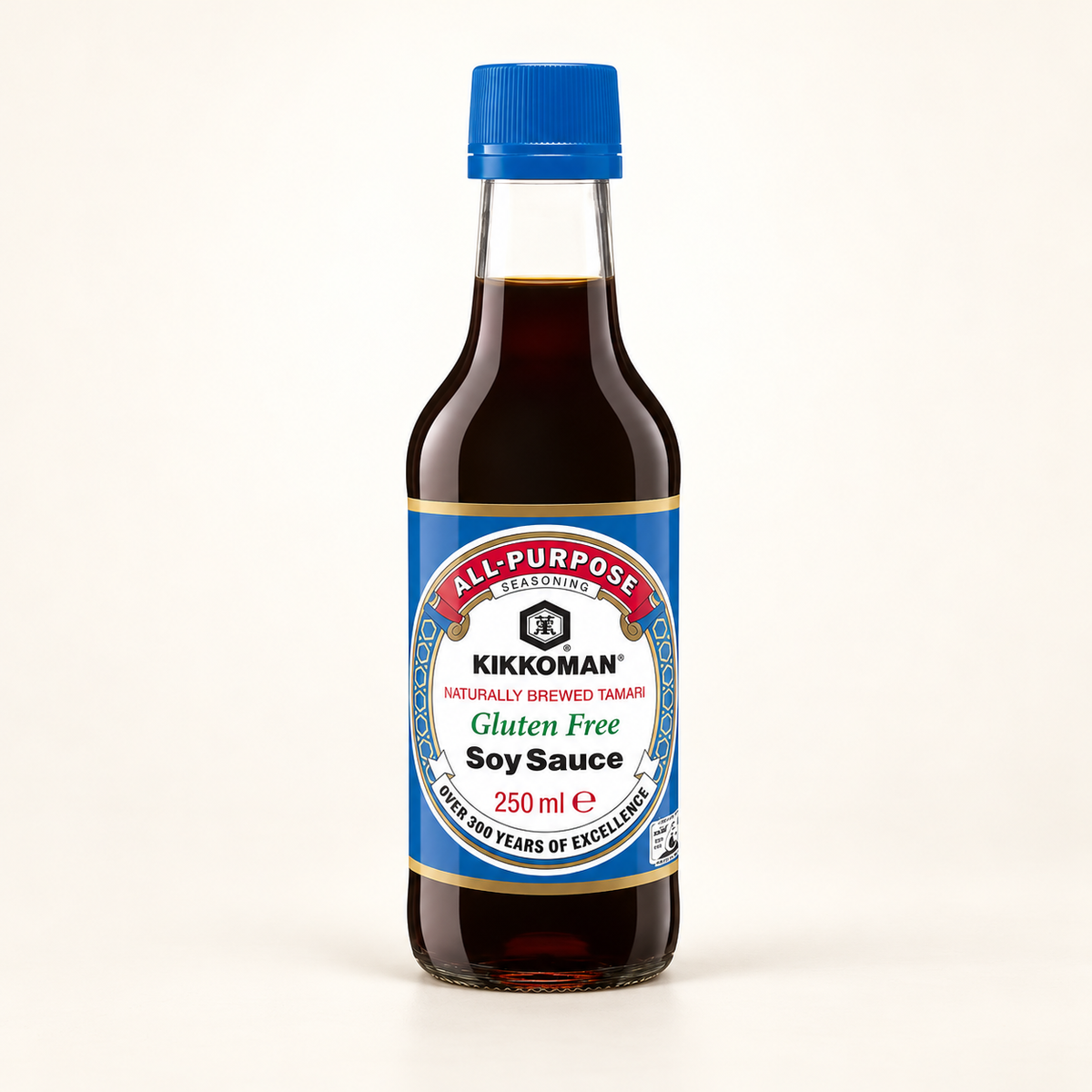 KIKKOMAN Glutensiz Tamari Soya Sosu 250 ml – stüdyo çekimi