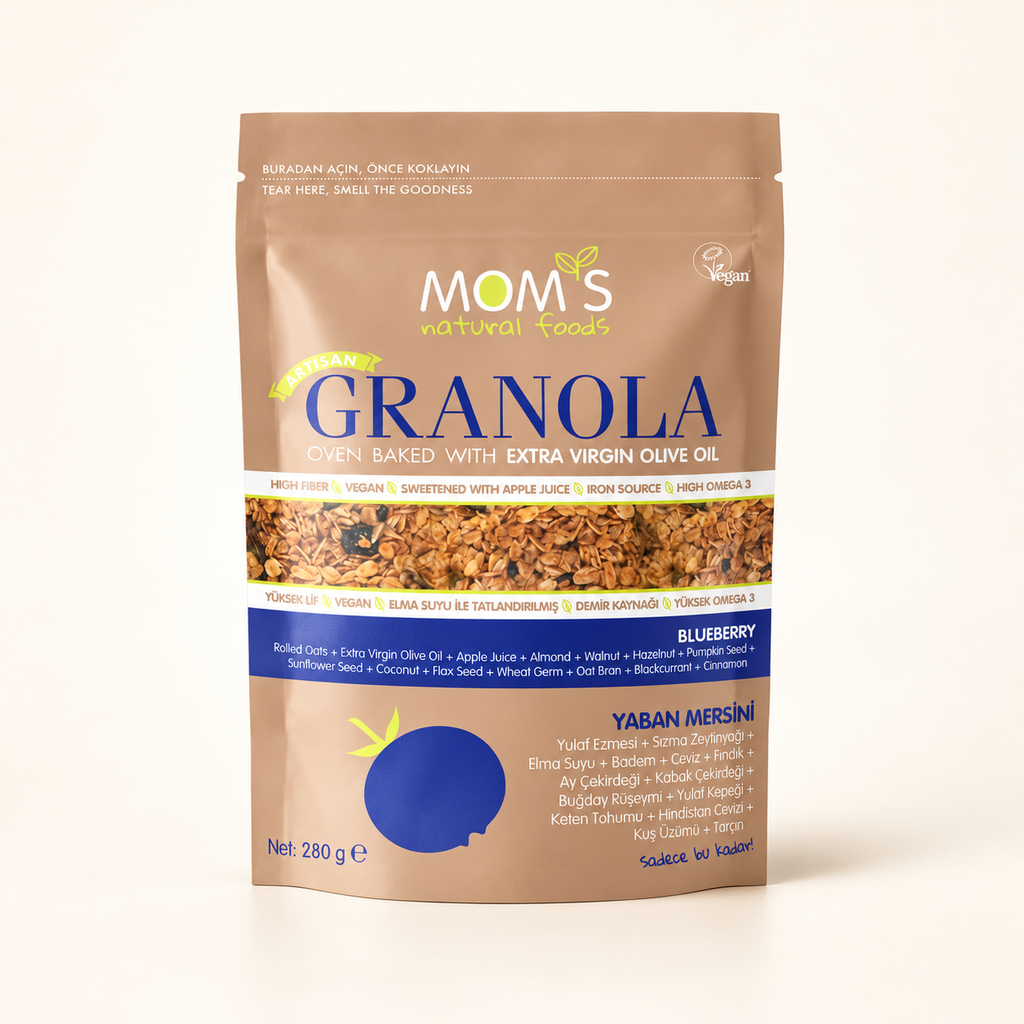 MOM'S Granola Yaban Mersinli 280 g – stüdyo çekimi