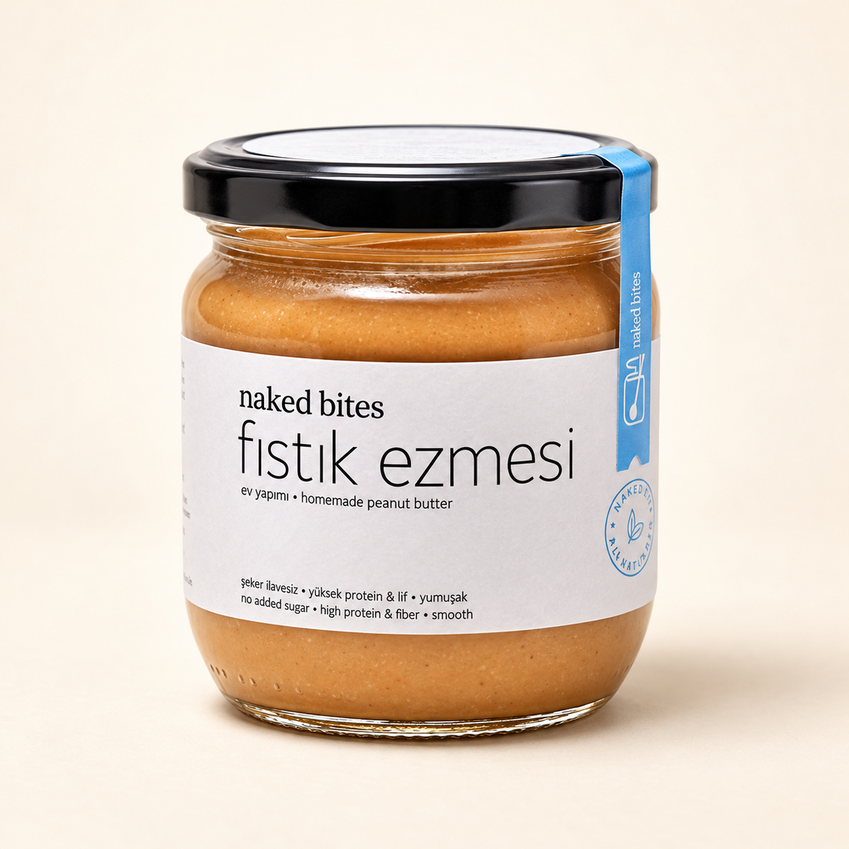 NAKED BITES Fıstık Ezmesi 375 g Yumuşak – stüdyo çekimi