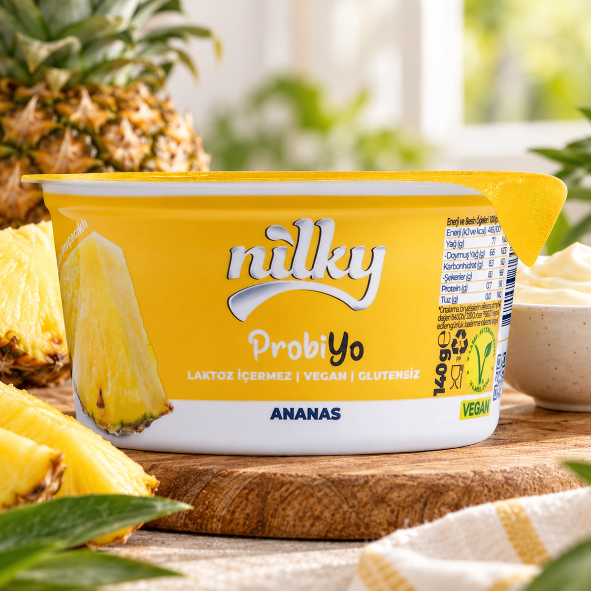 NILKY Ananaslı Probiyo 140 g (Meyveli Yoğurt Gibi) – sunum önerisi