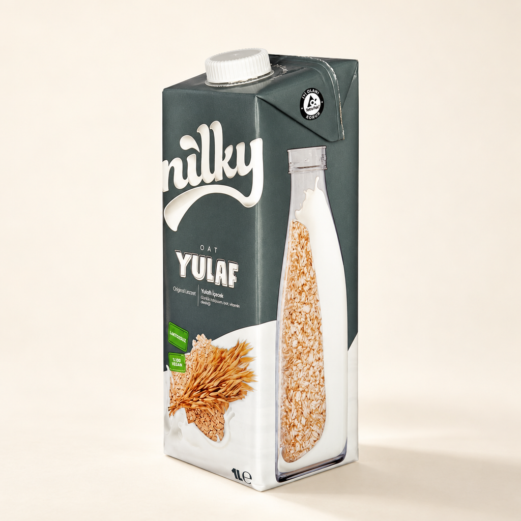 NILKY Yulaf Sütü 1 L – stüdyo çekimi