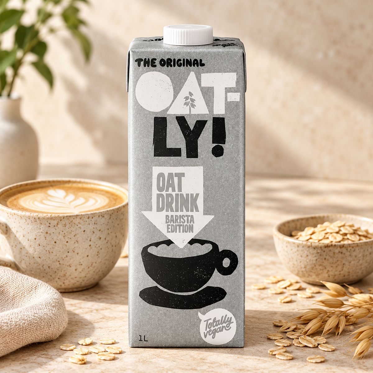 OATLY Barista Yulaflı İçecek 1 Litre – sunum önerisi