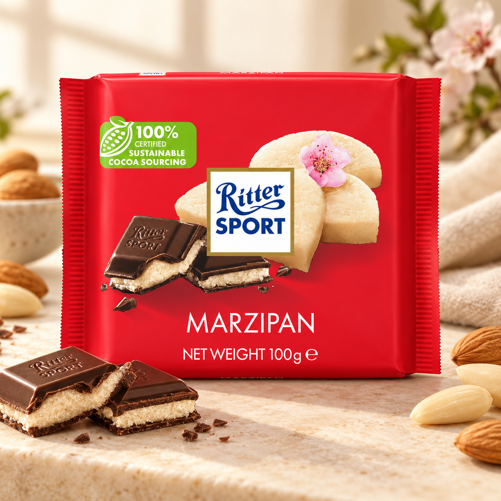 RITTER SPORT Marzipan Çikolata 100 g – sunum önerisi