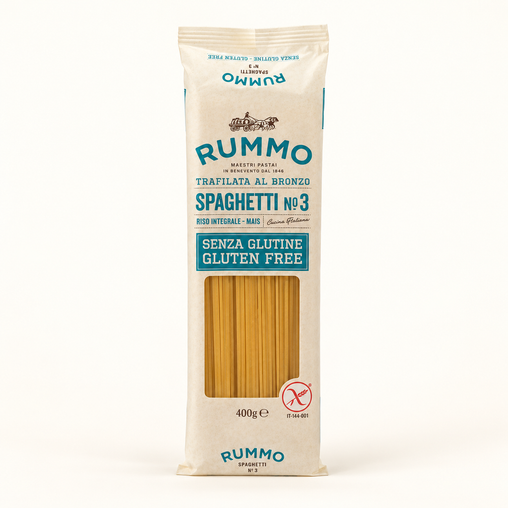 RUMMO Glutensiz Spagetti Makarna 400 g – stüdyo çekimi