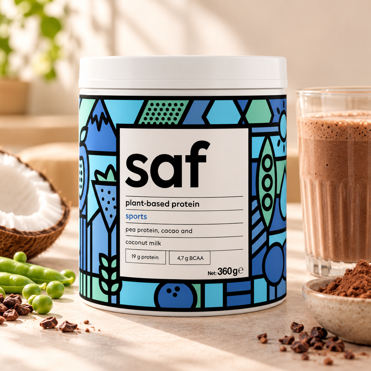 SAF Protein Superfood Mix Sports 360 g – sunum önerisi