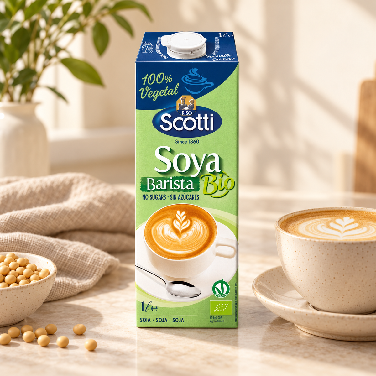 SCOTTI Organik Soya Barista İçeceği-Sütü 1 Litre – sunum önerisi