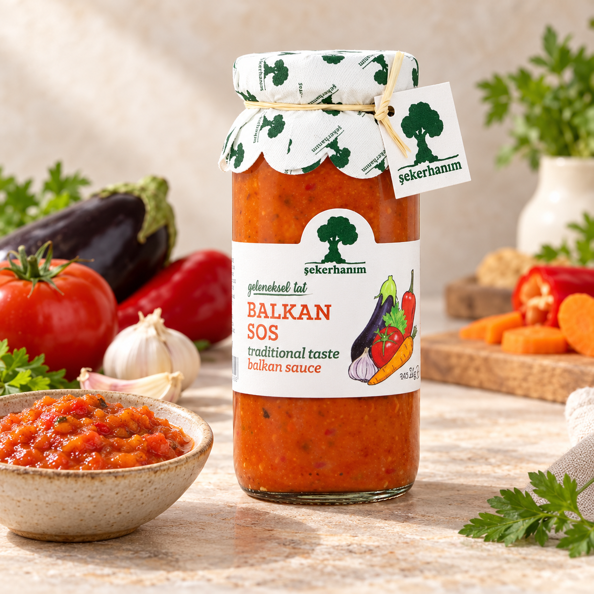 ŞEKERHANIM Balkan Sos 245 g – sunum önerisi