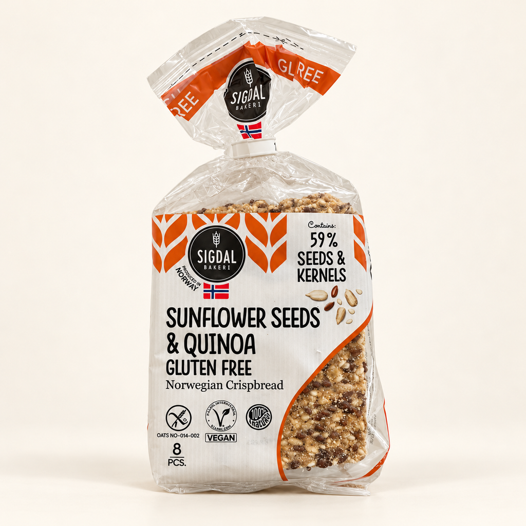 SIGDAL Ay Çekirdeği ve Kinoalı Glutensiz Kraker 190 g – stüdyo çekimi