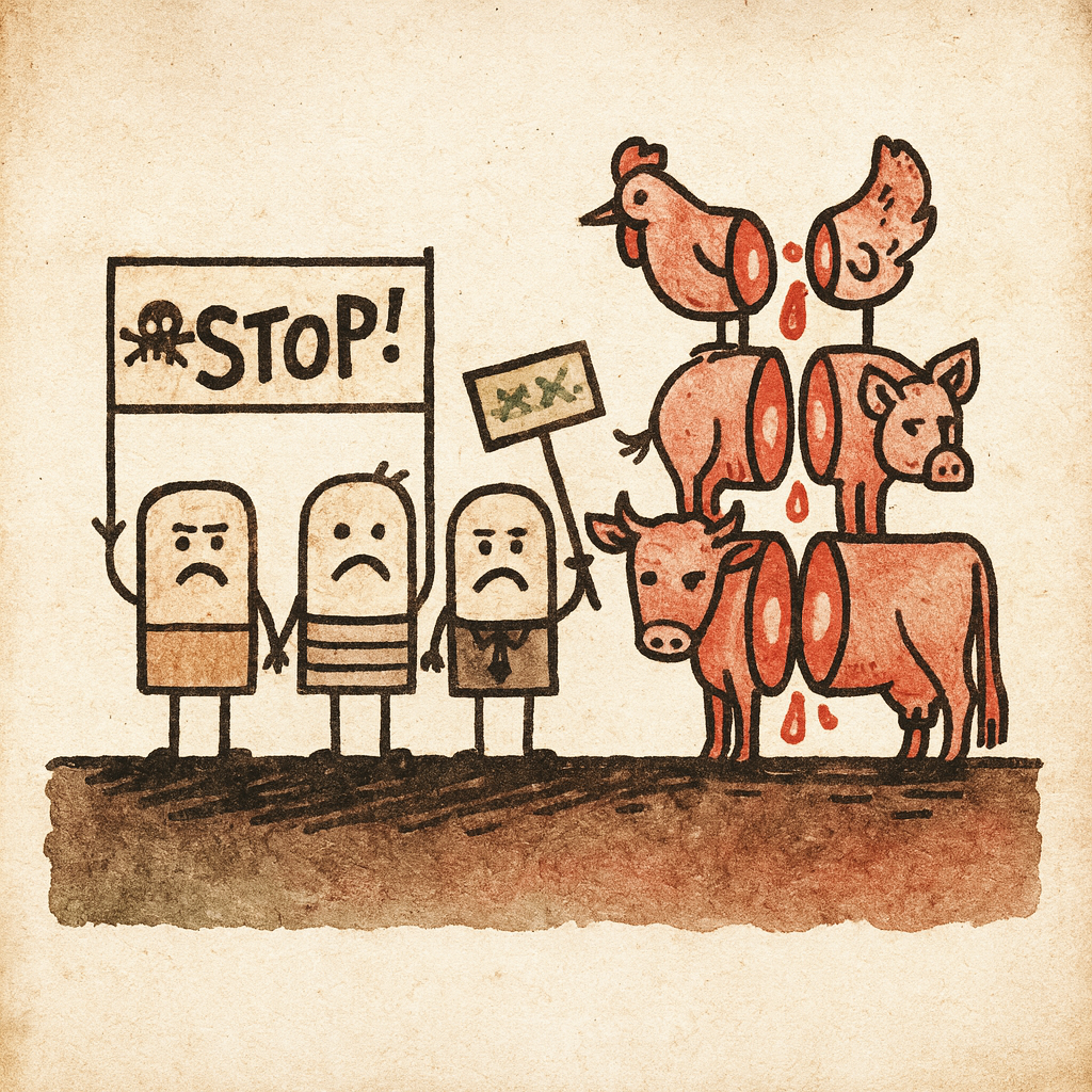 STOP yazılı ahşap magnetin hayvan figürleri
