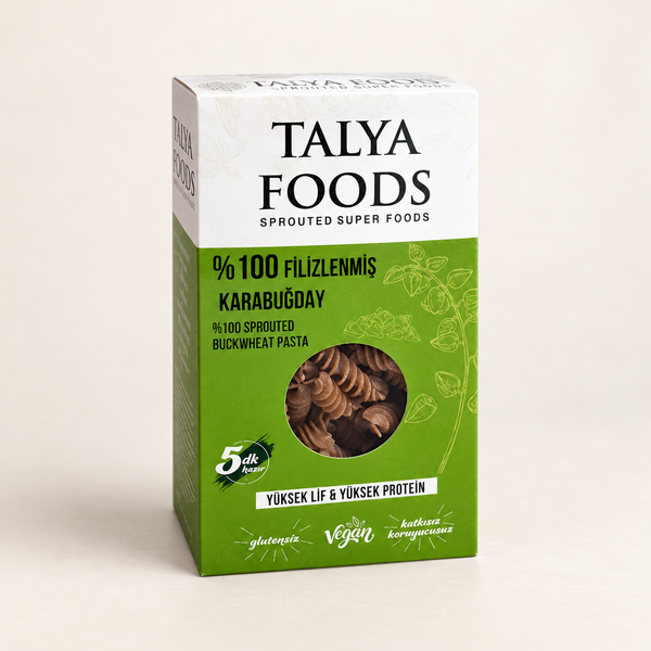TALYA FOODS Filizlendirilmiş Karabuğday Makarnası 200 g – stüdyo çekimi