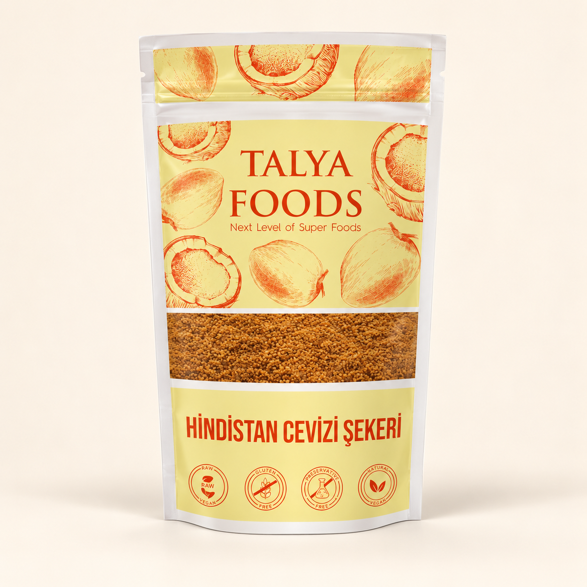 TALYA FOODS  Hindistan Cevizi Şekeri 250 g – stüdyo çekimi