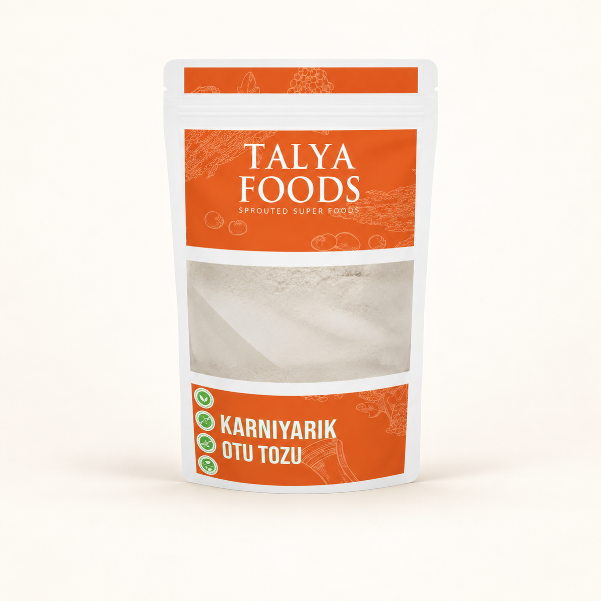 TALYA FOODS Karnıyarık Otu Tozu 200g – stüdyo çekimi