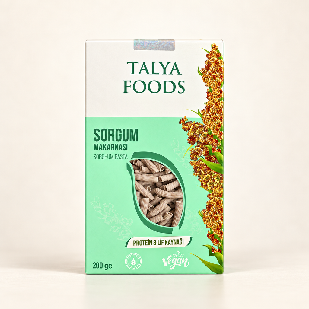 TALYA FOODS Vegan & Glutensiz Sorgum Makarnası 200 g – stüdyo çekimi