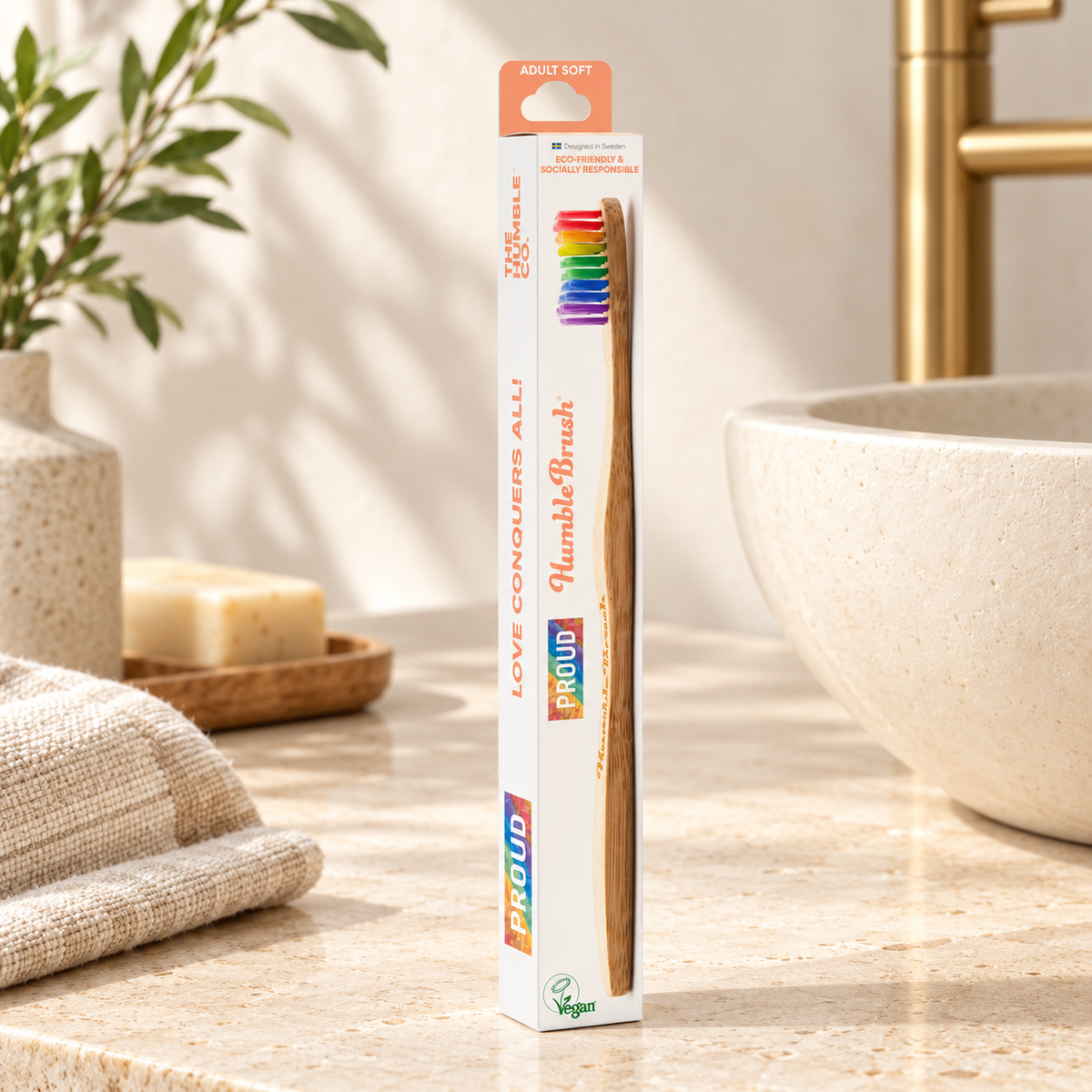 THE HUMBLE BRUSH Bambu Yetişkin Diş Fırçası Soft-Yumuşak PROUD – sunum önerisi