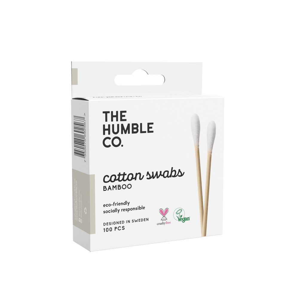THE HUMBLE CO Bambu Kulak Temizleme Çubuğu 100 adet BEYAZ