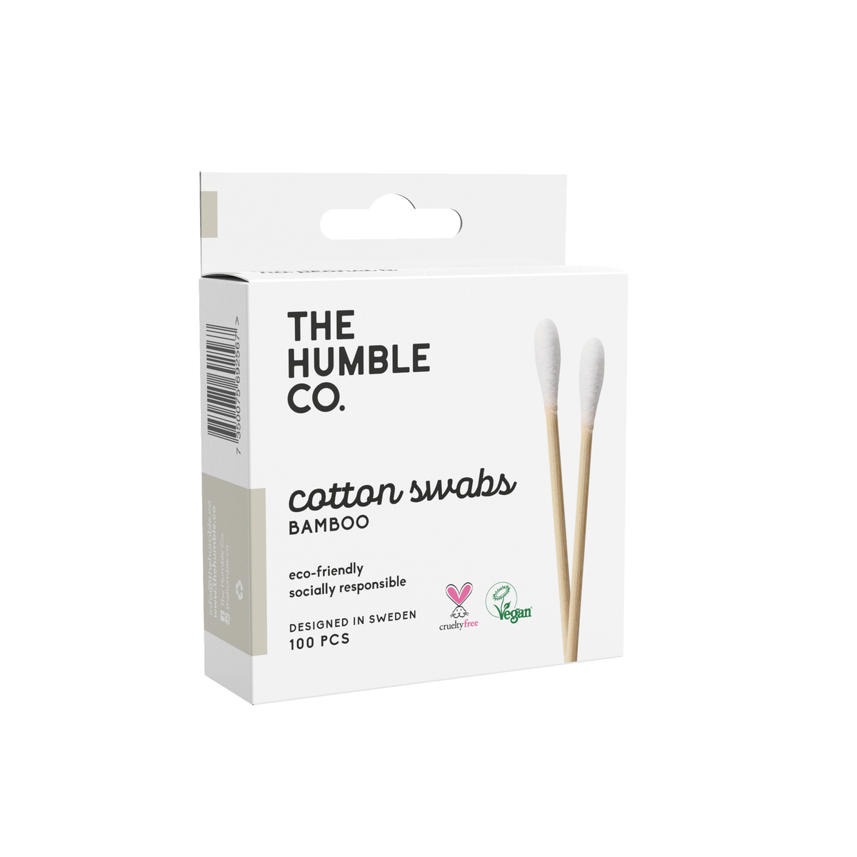 THE HUMBLE CO Bambu Kulak Temizleme Çubuğu 100 adet BEYAZ