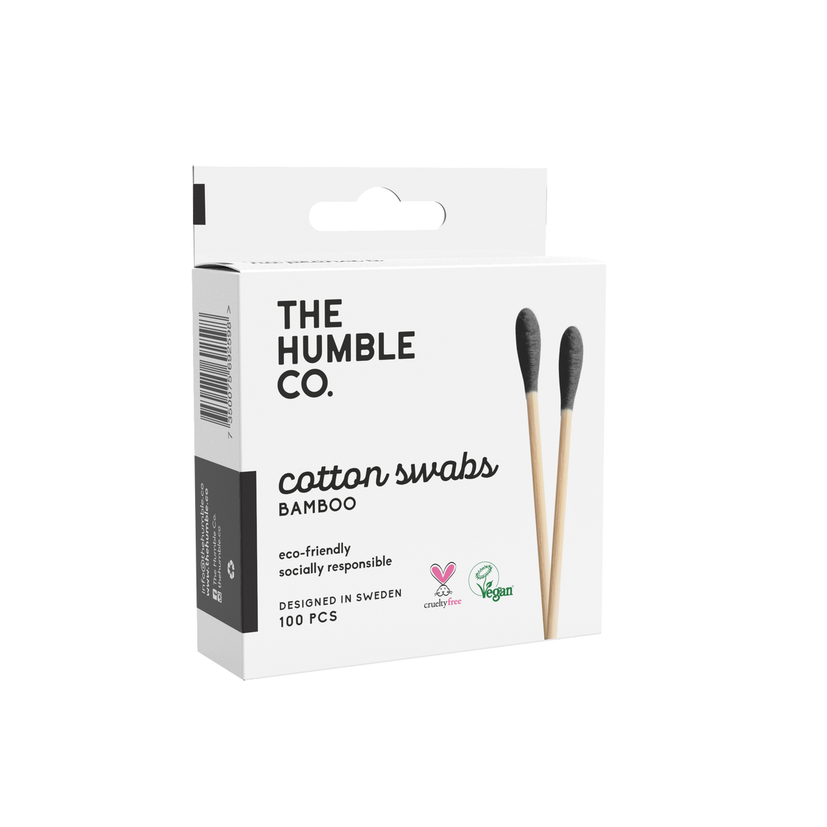 THE HUMBLE CO Bambu Kulak Temizleme Çubuğu 100 adet SİYAH