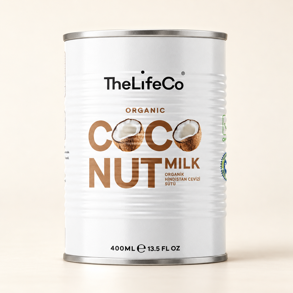 THE LIFECO Organik Hindistan Cevizi Sütü 400 ml/Organic Coconut Milk 400 ml – stüdyo çekimi