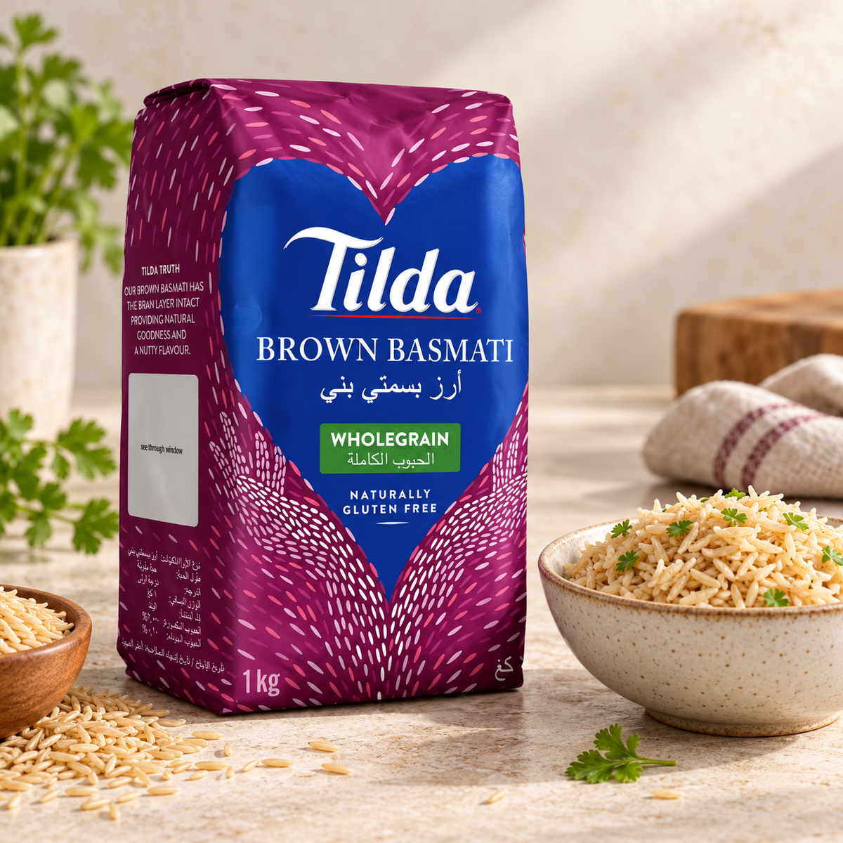 Tilda Brown Basmati Rice 1 kg – sunum önerisi